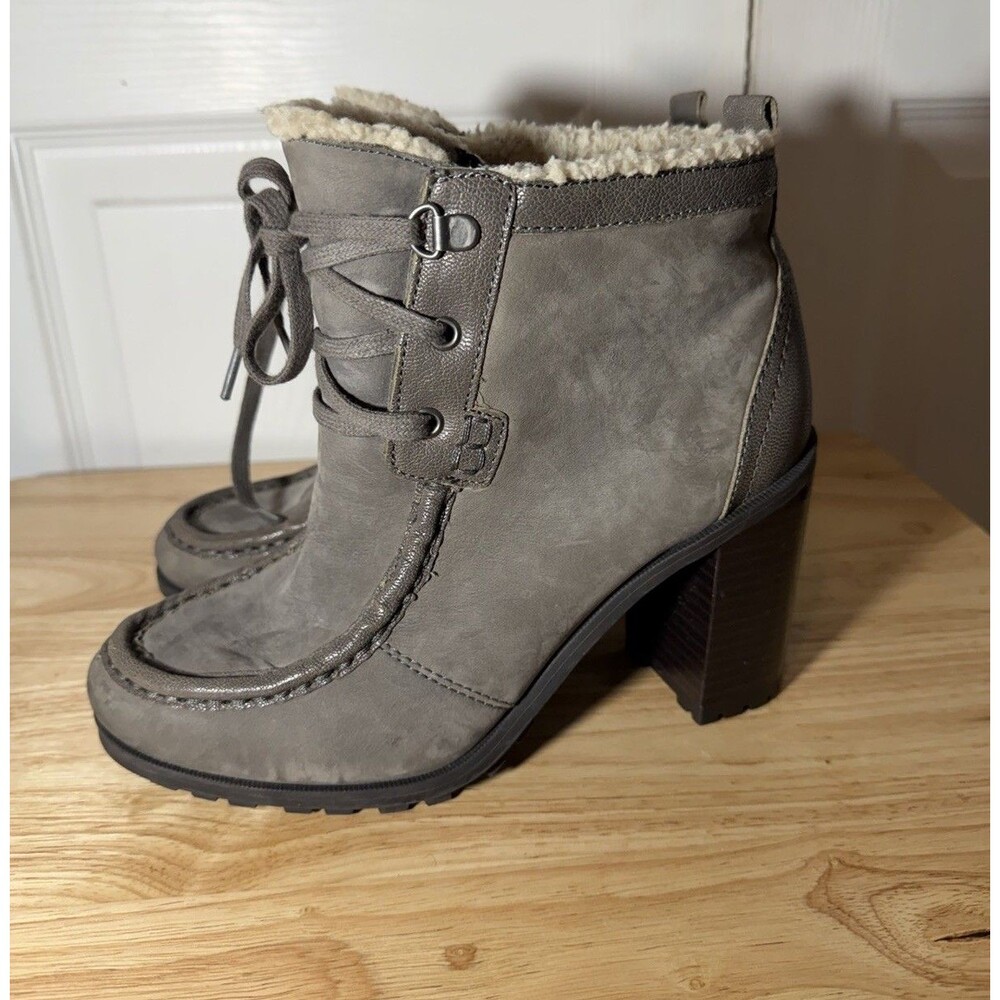 Sam Edelman Madge Leather High Heel, Faux Fur Lined Boots, Shoes, US Sz 7.5